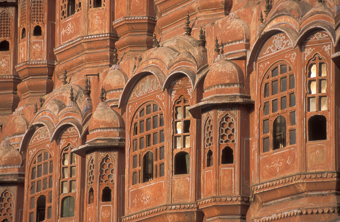 India - Jaipur - Hawa Mahal, detail - Photo by Dominique David